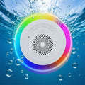 IPX7 Waterproof Bluetooth Speaker with RGB Lights, Floating Pool Speaker for Shower, Beach, Hot Tub, Wireless Portable Audio