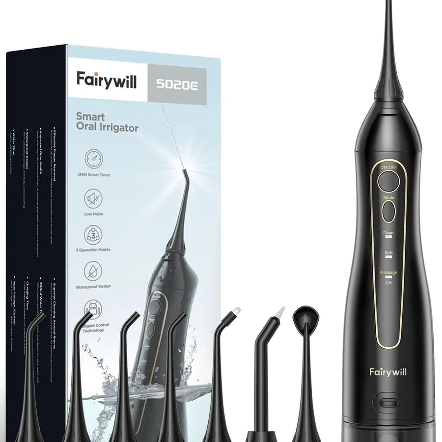 Water Flossers Oral Irrigator Rechargeable Portable Dental 3 Modes Water Tank for Teeth 300ML Waterproof Teeth Cleaner