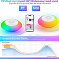 IPX7 Waterproof Bluetooth Speaker with RGB Lights, Floating Pool Speaker for Shower, Beach, Hot Tub, Wireless Portable Audio